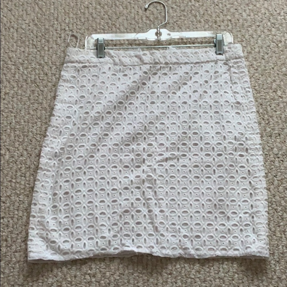 White laced skirt- j crew